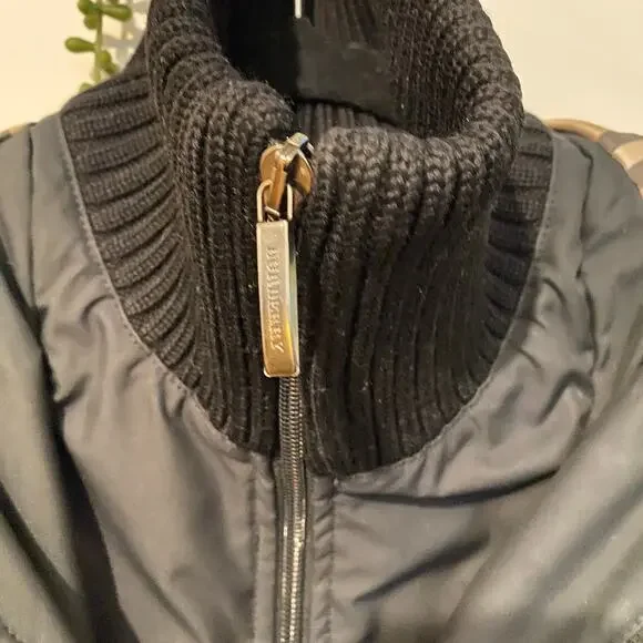 Burberry Calandra Black Coat Jacket interior Novacheck Lining Winter sz S - Picture 15 of 15